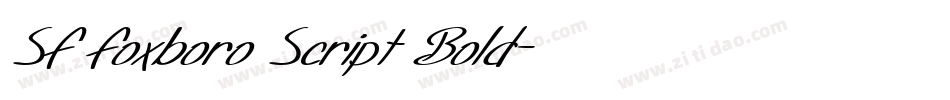 SF Foxboro Script Bold字体转换